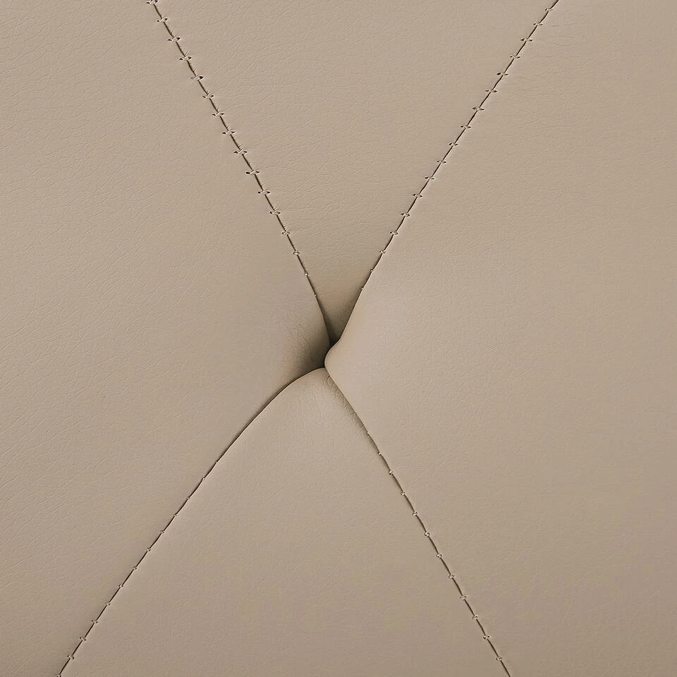 ESSONNE - Hocker - Beige - Kunstleer 9 ESSONNE - Hocker - Beige - Kunstleer - Afbeelding 7