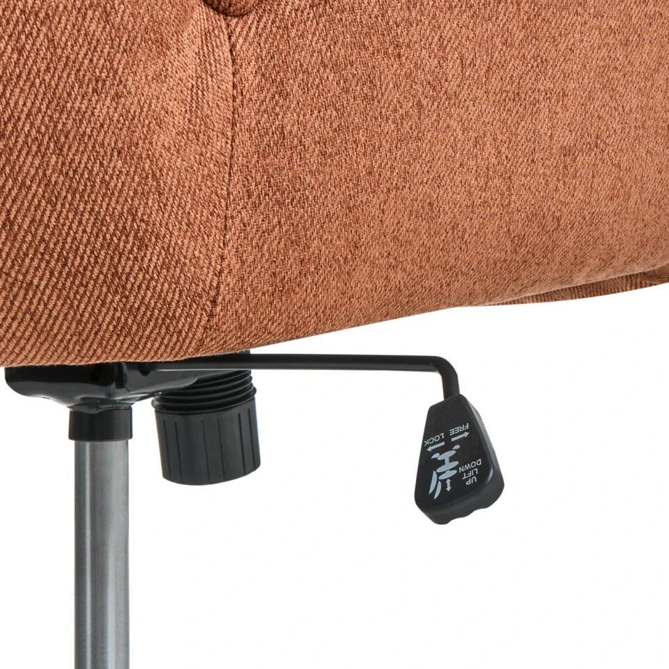 BELMAR - Bureaustoel - Oranje - Polyester 8 BELMAR - Bureaustoel - Oranje - Polyester - Afbeelding 6