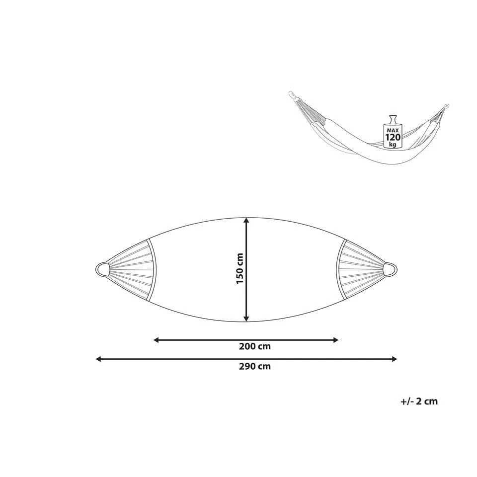 ROCCA - Hangmat - Beige - Katoen 5 ROCCA - Hangmat - Beige - Katoen - Afbeelding 3