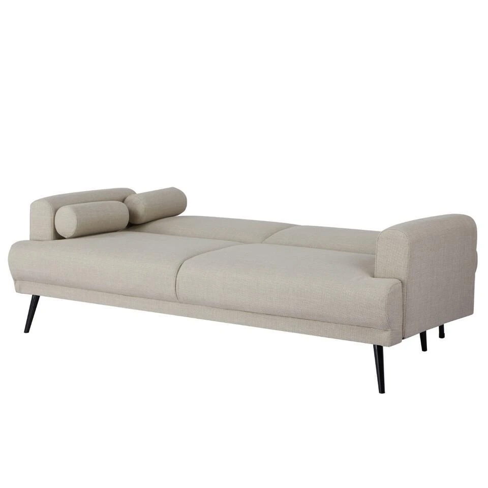 Slaapbank 3-Zits - Beige Stof - Zithoogte 47cm - 209x91x85cm - Jason 6 Slaapbank 3-Zits - Beige Stof - Zithoogte 47cm - 209x91x85cm - Jason - Afbeelding 4