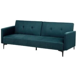 LUCAN - Slaapbank 3-zits - Blauw - Polyester -Meubelpromotie a1ee1d98aa764d2fb38d0ea64e22041d