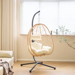 Hangstoel Van Bruin Rotan En Metaal -Meubelpromotie a28ee68be5df4b14a28e501ee76a42b8