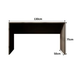 Meubella - Bureau Apoda 2 - Zwart - 130 Cm 11 Meubella - Bureau Apoda 2 - Zwart - 130 Cm -Meubelpromotie a300626b7d1c4b5799b7dff1e8693fec