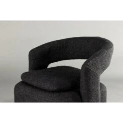 Svea - Teno Draaibare Fauteuil - Boucle - Zwart -Meubelpromotie a4448530224149109b7a7a3e8fa9a024