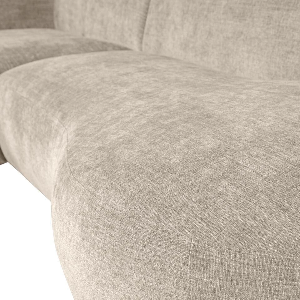 WOOOD Polly Chaise Longue - Polyester - Zand - 71x258x150/105 4 WOOOD Polly Chaise Longue - Polyester - Zand - 71x258x150/105 - Afbeelding 2