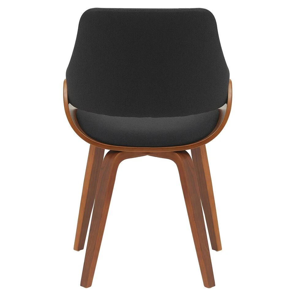 CLP Eetkamerstoel Vangale Walnoot Frame - Stof - Walnoot/zwart 9 CLP Eetkamerstoel Vangale Walnoot Frame - Stof - Walnoot/zwart - Afbeelding 7