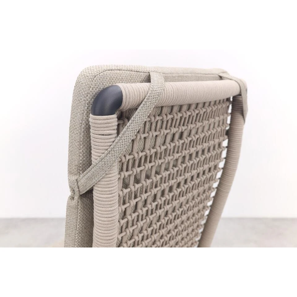 VDG Solaro Verstelbare Dining Tuinstoel - Light Rope / Teak Arm 15 VDG Solaro Verstelbare Dining Tuinstoel - Light Rope / Teak Arm - Afbeelding 13