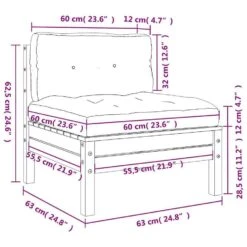 VidaXL - Tuinbanken Zonder Armleuningen - Bruin - Hout - 2 Stuks - Met Kussens -Meubelpromotie a6e0b92113ae4acda707222978ef33ba