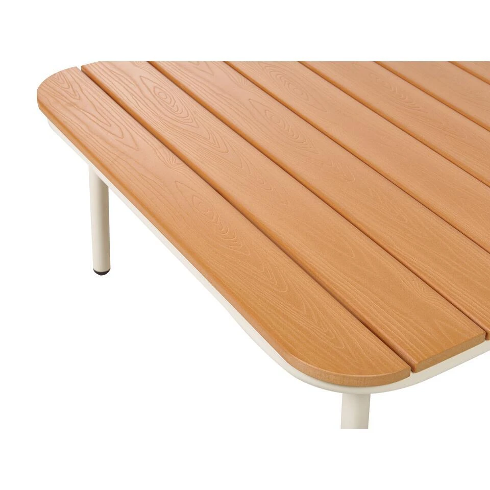 SENISE - Tuinsalontafel - Lichthout - 74 X 74 Cm - Kunsthout 8 SENISE - Tuinsalontafel - Lichthout - 74 X 74 Cm - Kunsthout - Afbeelding 6