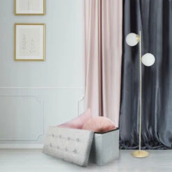 Home Deco Poef Chique - Opbergbox - Lichtgrijs - 76 X 38 Cm 9 Home Deco Poef Chique - Opbergbox - Lichtgrijs - 76 X 38 Cm -Meubelpromotie a883cb7c60d54ab99d03e15e37f3b5fe