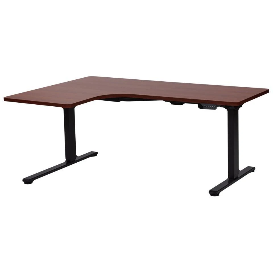 DESTINES - Elektrisch Bureau - Zwart/Donkerhout - Links - Vezelplaat 7 DESTINES - Elektrisch Bureau - Zwart/Donkerhout - Links - Vezelplaat - Afbeelding 5