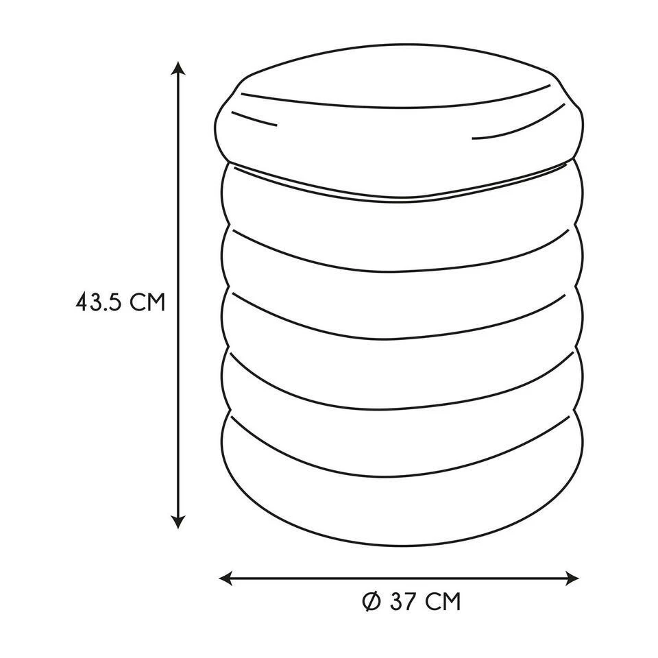 Home Deco Factory Poef/krukje - Boucle - Wit - D37 X H44 Cm 10 Home Deco Factory Poef/krukje - Boucle - Wit - D37 X H44 Cm - Afbeelding 8