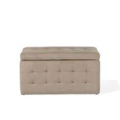 MICHIGAN - Ottomaan - Bruin - Fluweel -Meubelpromotie aaafa0cc31ef4f04968ee7e633379f8a