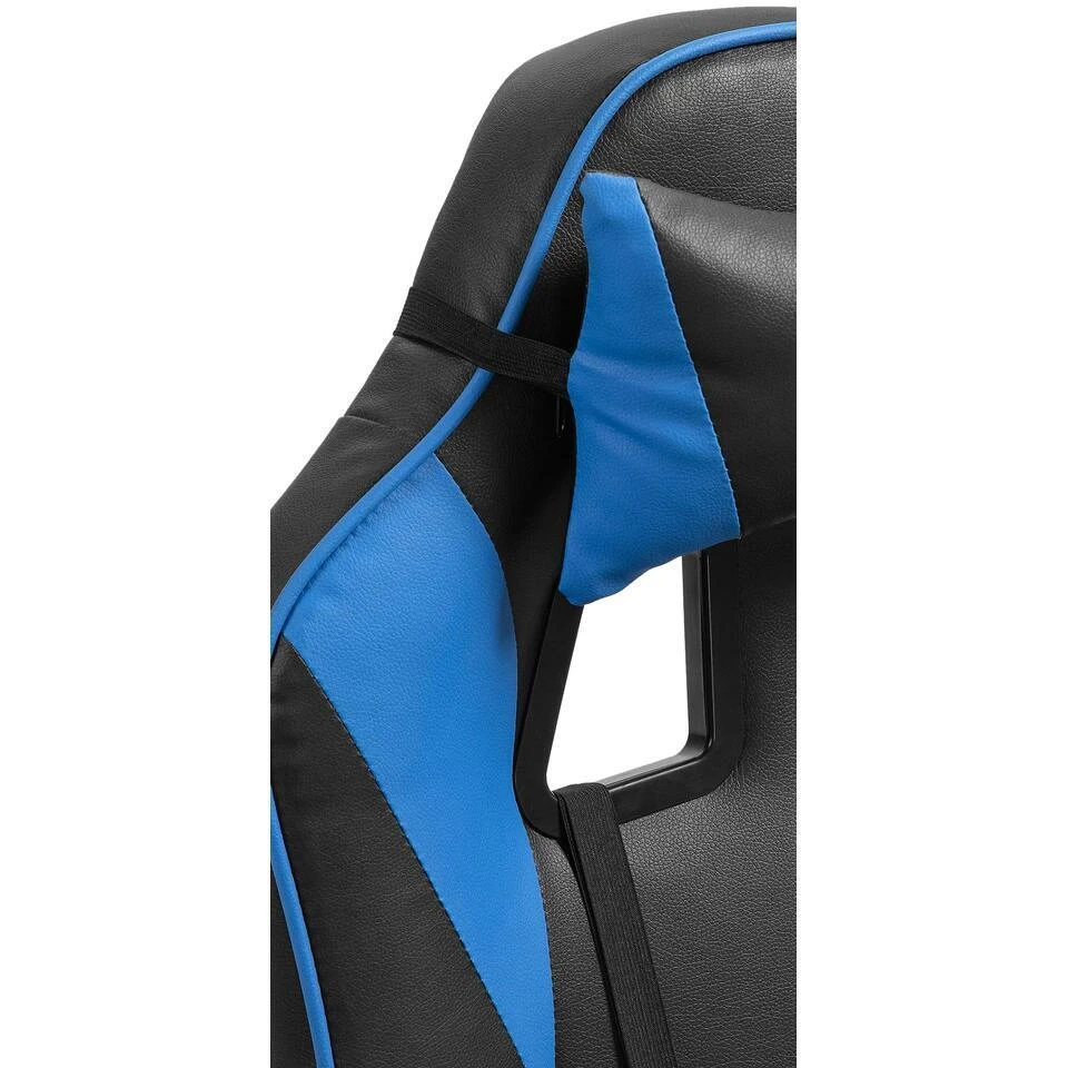 CLP Bureaustoel Orkney Zwart Frame - Kunststof - Zwart/blauw 6 CLP Bureaustoel Orkney Zwart Frame - Kunststof - Zwart/blauw - Afbeelding 4