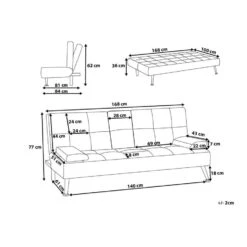 ROXEN - Slaapbank 3-zits - Grijs - Polyester -Meubelpromotie ac19407cf1f0421b944cd9f1224e298a