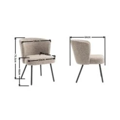 Furnihaus Fauteuil Cindy Boucle Taupe Stof -Meubelpromotie ac7a7b09691545578cbc07a34163d23b