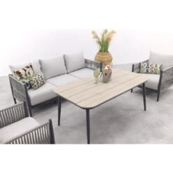 GI Diamo Stoel/bank Lounge-diningset (4-delig) - Carbon Black/Zand -Meubelpromotie ad4a32b0e19c4ad7bae02c397ba61134