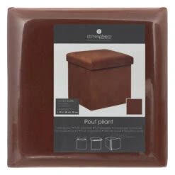 Atmosphera Storage Poef/hocker - Opvouwbaar - Terracotta - 38x38 Cm -Meubelpromotie ae35d28db1af4a219c985b00645dadf5