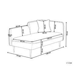 CHEVANNES - Chaise Longue - Roze - - Polyester -Meubelpromotie ae4324d935084811ab44c54d9b897b2a