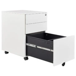 Afsluitbaar Ladeblok / Bureaukast 39x60 Cm - 3 Lades - Wit -Meubelpromotie ae44f9adcb7f4d908ec59252da6bc895