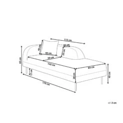 LE CRAU - Chaise Longue - Blauw - Linkerzijde - Fluweel -Meubelpromotie af9392080ebe4a978f852b20aac693ac