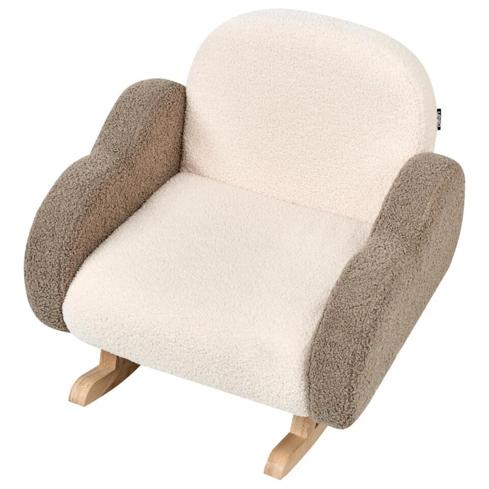 SKARE - Schommelstoel Voor Kinderen - Beige - Bouclé 10 SKARE - Schommelstoel Voor Kinderen - Beige - Bouclé - Afbeelding 8