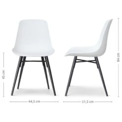 Nolon Nena-Pip Eetkamerstoel Wit - Zwarte Houten Poten -Meubelpromotie b04b242deb9b4828a21cf970e660bebc