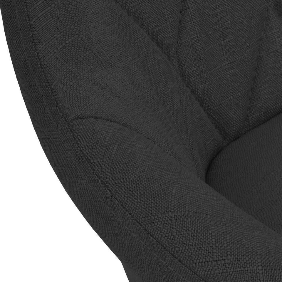 CLP Barkruk Lazio Zwart Frame - Stof - Zwart 8 CLP Barkruk Lazio Zwart Frame - Stof - Zwart - Afbeelding 6