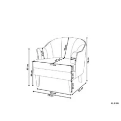 Beliani Cocktailstoel ELVERUM - Grijs Polyester -Meubelpromotie b08a281267be4dd58074e97d84395b2e