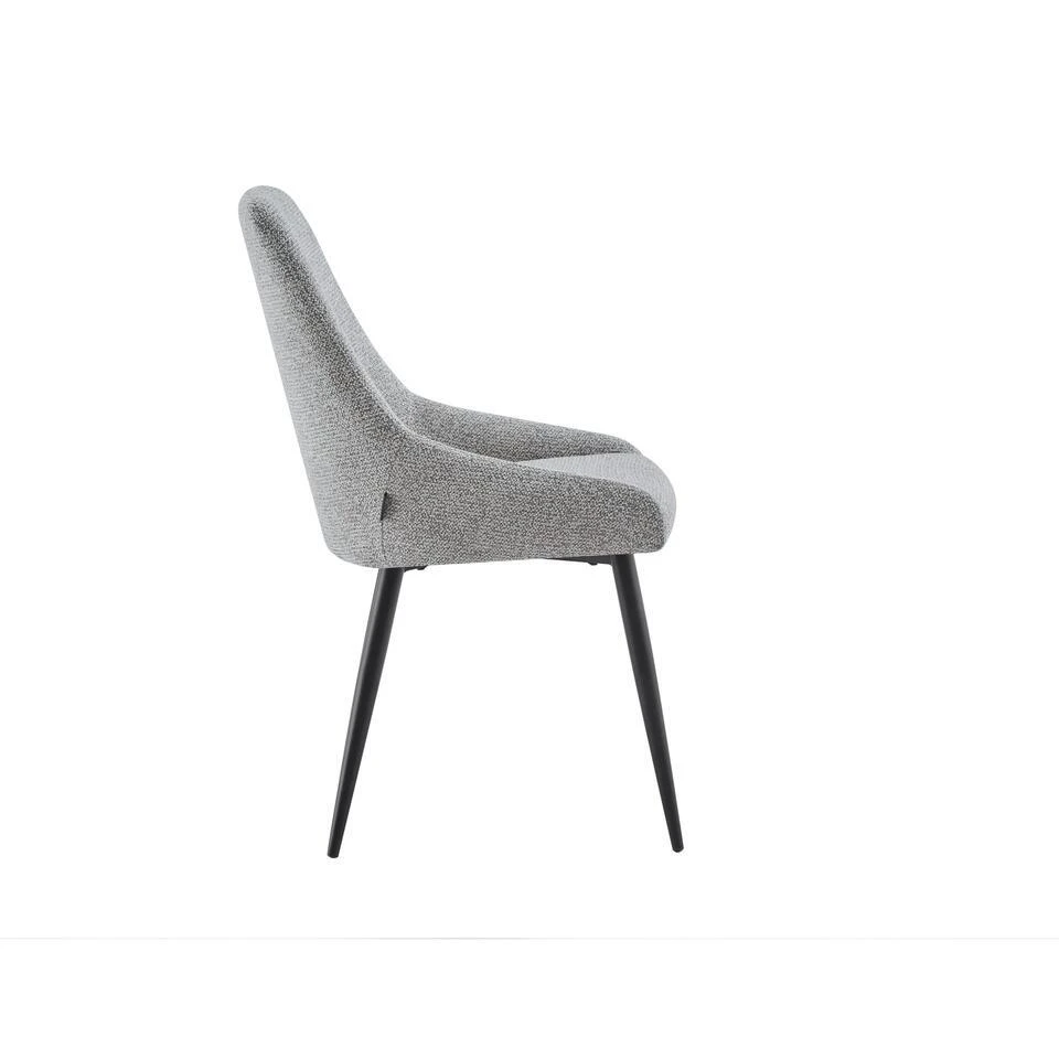 Eetkamerstoelen Set Van 4 - Oscar - Taupe - Stof 5 Eetkamerstoelen Set Van 4 - Oscar - Taupe - Stof - Afbeelding 3