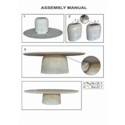 Tuintafel Ovaal - Wit Betonlook - 200x110x74cm - Myrna -Meubelpromotie b299d943ed8c414a8fc4b64b882f1309