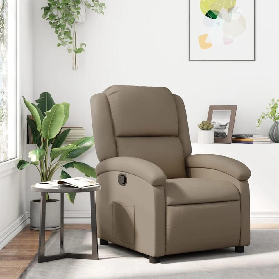 VidaXL - Fauteuil - Bruin - Kunstleer 4 VidaXL - Fauteuil - Bruin - Kunstleer - Afbeelding 2