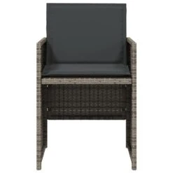 VidaXL - Tuinstoelen Met Kussens - Grijs - Poly Rattan - 4 Stuks -Meubelpromotie b4bfbefb60284da7ad11b0d9c060d6d9