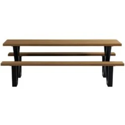 WOOOD Tablo Picknicktafel Met X-poot Buiten - Naturel - 75x206x145 12 WOOOD Tablo Picknicktafel Met X-poot Buiten - Naturel - 75x206x145 -Meubelpromotie b4ed3c483b4647ff99752101bb75e4f8