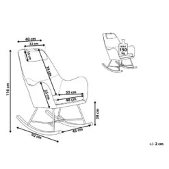 Beliani Schommelstoel ARRIE - Geel Polyester -Meubelpromotie b517d29a660b42f3a230183b5b59bbc7