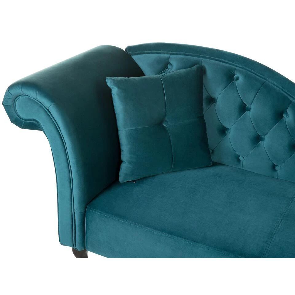 LATTES - Chaise Longue - Blauw - Linkerzijde - Fluweel 9 LATTES - Chaise Longue - Blauw - Linkerzijde - Fluweel - Afbeelding 7