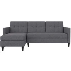 Hartford - 3-zits Hoekslaapbank In Grijs Stof -Meubelpromotie b53a1848446a4f8caf8ec78b4968743a