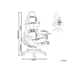 Beliani Gamestoel WARRIOR - Blauw Polyester -Meubelpromotie b6e03ac7229542c4b91833f9587c4c86