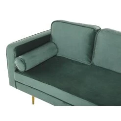 MIRAMAS - Chaise Longue - Groen - Linkerzijde - Fluweel -Meubelpromotie b829705eb0f4451c8241dd2c40d7a8fa
