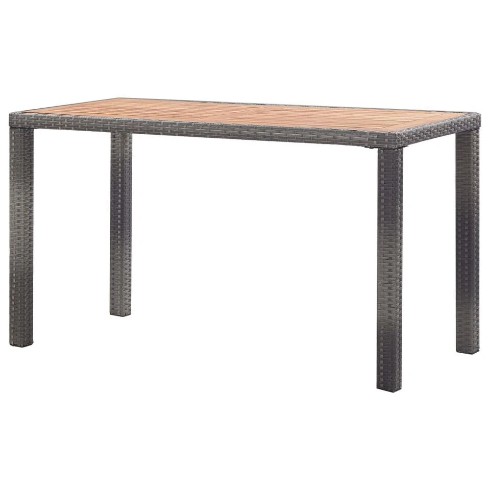 VidaXL Tuintafel 123x60x74 Cm Massief Acaciahout Antraciet En Bruin 5 VidaXL Tuintafel 123x60x74 Cm Massief Acaciahout Antraciet En Bruin - Afbeelding 3