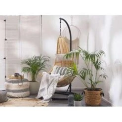 Beliani Hangstoel ATRI - Beige Pe Rotan 7 Beliani Hangstoel ATRI - Beige Pe Rotan -Meubelpromotie b903f43c90ab4a8586fec6d31e265525