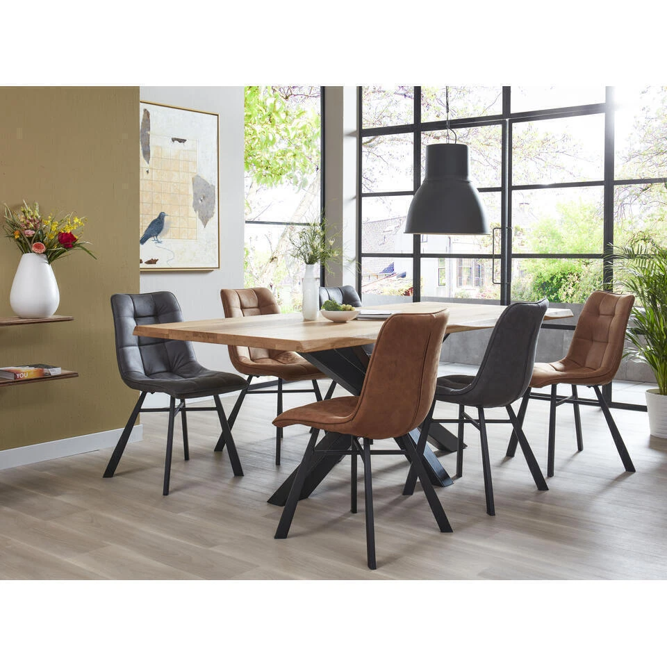 Furnihaus Eetkamerstoel Dexx - Antraciet - Set Van 2 10 Furnihaus Eetkamerstoel Dexx - Antraciet - Set Van 2 - Afbeelding 8