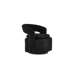 Svea - Teno Draaibare Fauteuil - Boucle - Zwart -Meubelpromotie baf24b9db812479992ff8195d37006c5