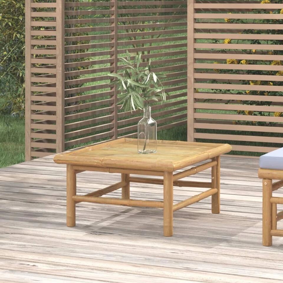 VidaXL - Tuintafel - Bruin - Bamboe - 65x55x30 Cm 4 VidaXL - Tuintafel - Bruin - Bamboe - 65x55x30 Cm - Afbeelding 2