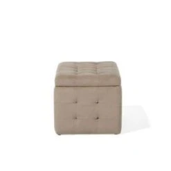 MICHIGAN - Ottomaan - Bruin - Fluweel -Meubelpromotie be706f71129145348cab91c1732d2dee