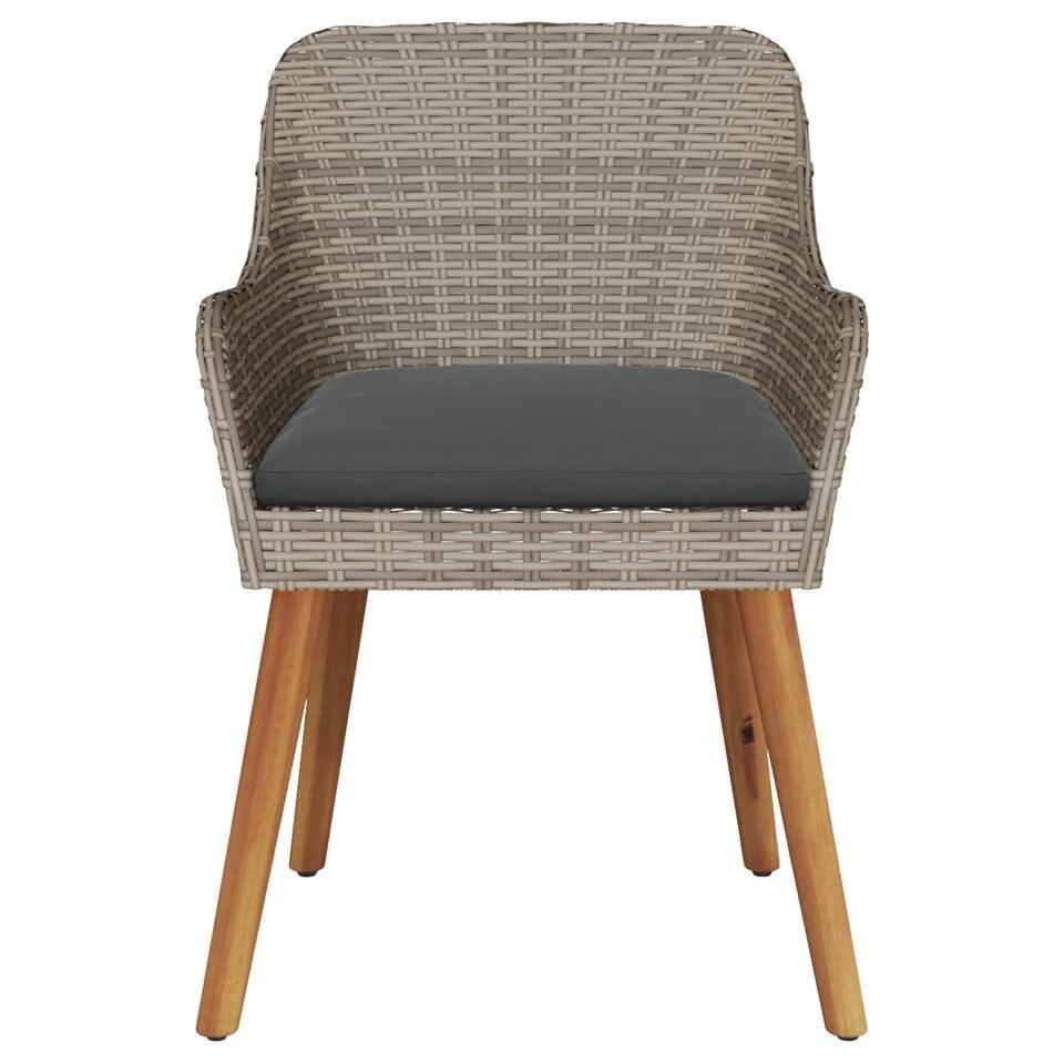 VidaXL - Tuinstoel - Zwart - Poly Rattan - 55 X 62.5 X 82cm 7 VidaXL - Tuinstoel - Zwart - Poly Rattan - 55 X 62.5 X 82cm - Afbeelding 5