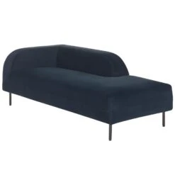 LE CRAU - Chaise Longue - Blauw - Linkerzijde - Fluweel -Meubelpromotie bf0e93f3823e442dbcdc80019d5b41fc