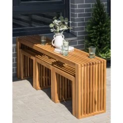 BELLANO - Tuinkrukjes Set Van 3 - Lichthout - Acaciahout -Meubelpromotie bf77c15bae604bcd9ab693bcb3d09640