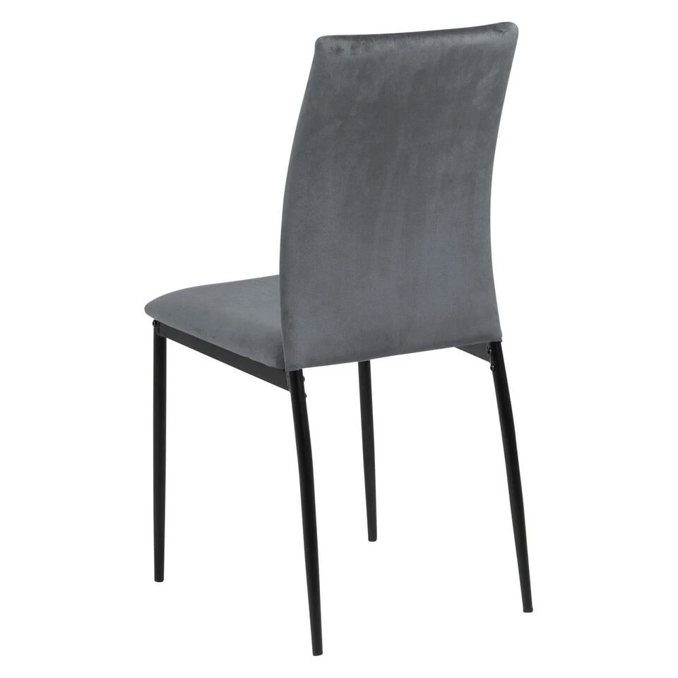 Sohome Eetkamerstoel - Set Van 4 - Sabreen - Velvet - Grijs 5 Sohome Eetkamerstoel - Set Van 4 - Sabreen - Velvet - Grijs - Afbeelding 3