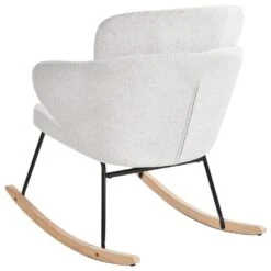 VIKEN - Schommelstoel - Wit - Polyester -Meubelpromotie c09af3f5987b44c3838c5d6861bfd864